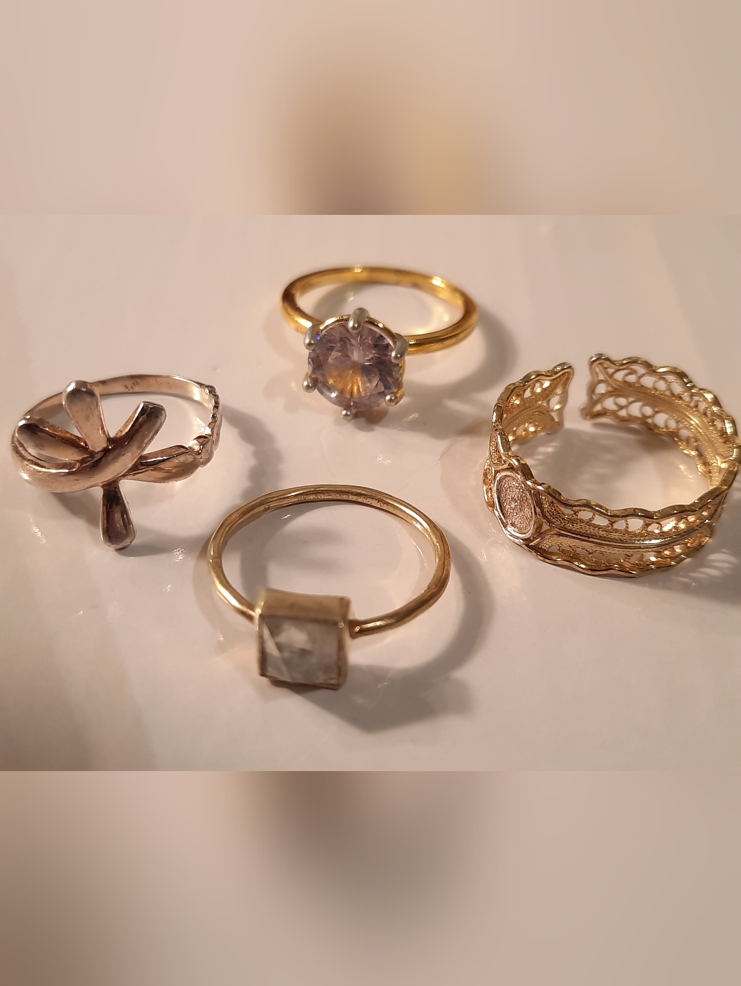 Gold Over 925 Silver Rings